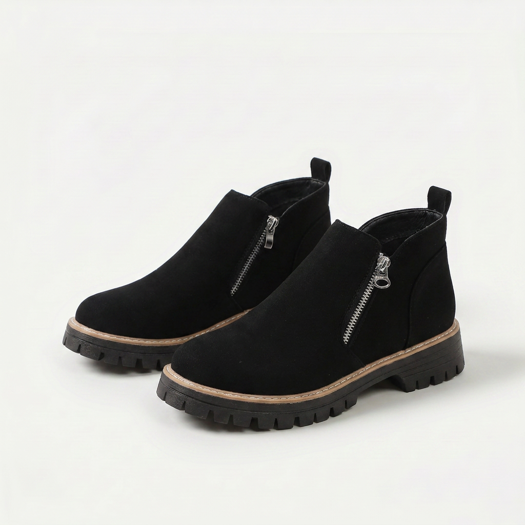 Frida – Platform Ankle Boot with Thick Sole for Autumn & Winter