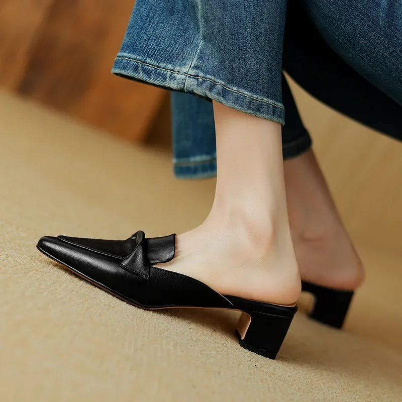 Alaya | Genuine Leather Mules
