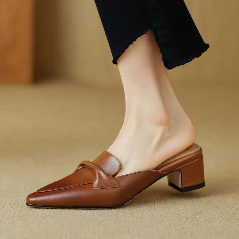 Alaya | Genuine Leather Mules