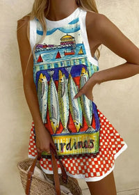 Aisha | Mini Dress, Bohemian Print