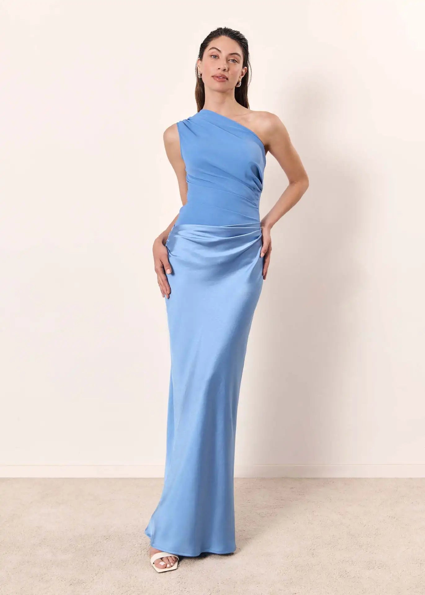 Ellis & Johnson™  | Maxi Dress with a Guilt in Satin