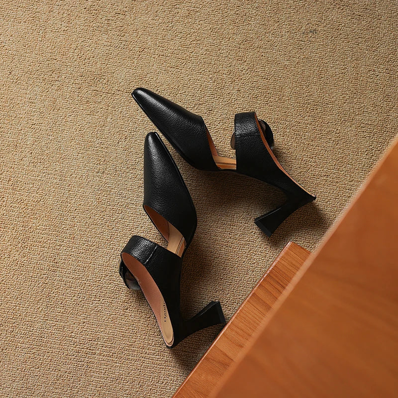 Garnet | Genuine Leather Heels
