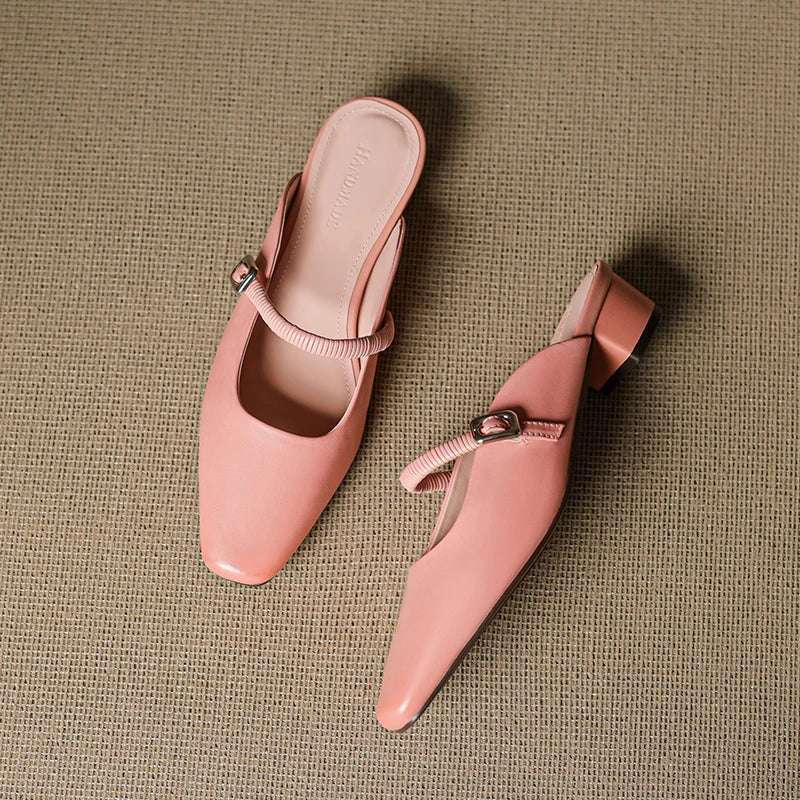 Kera | Genuine Leather Mary Jane Mules