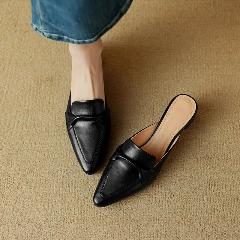 Alaya | Genuine Leather Mules