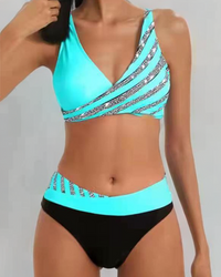 Mona - Printed bikini in warm tones