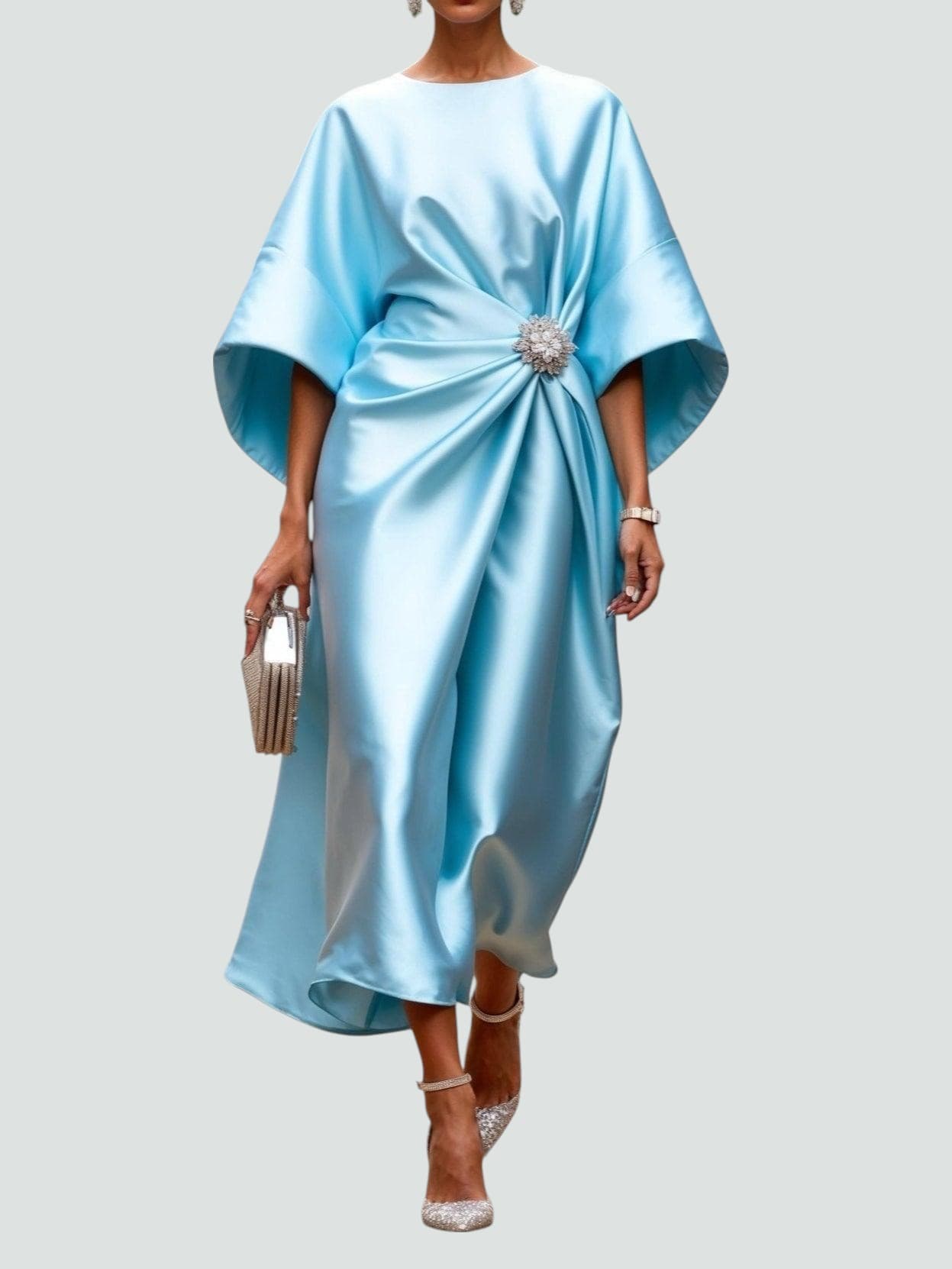 Elegant Flowing Evening Maxi Dress