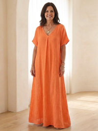 Liora | Midi Dress with V-Neck