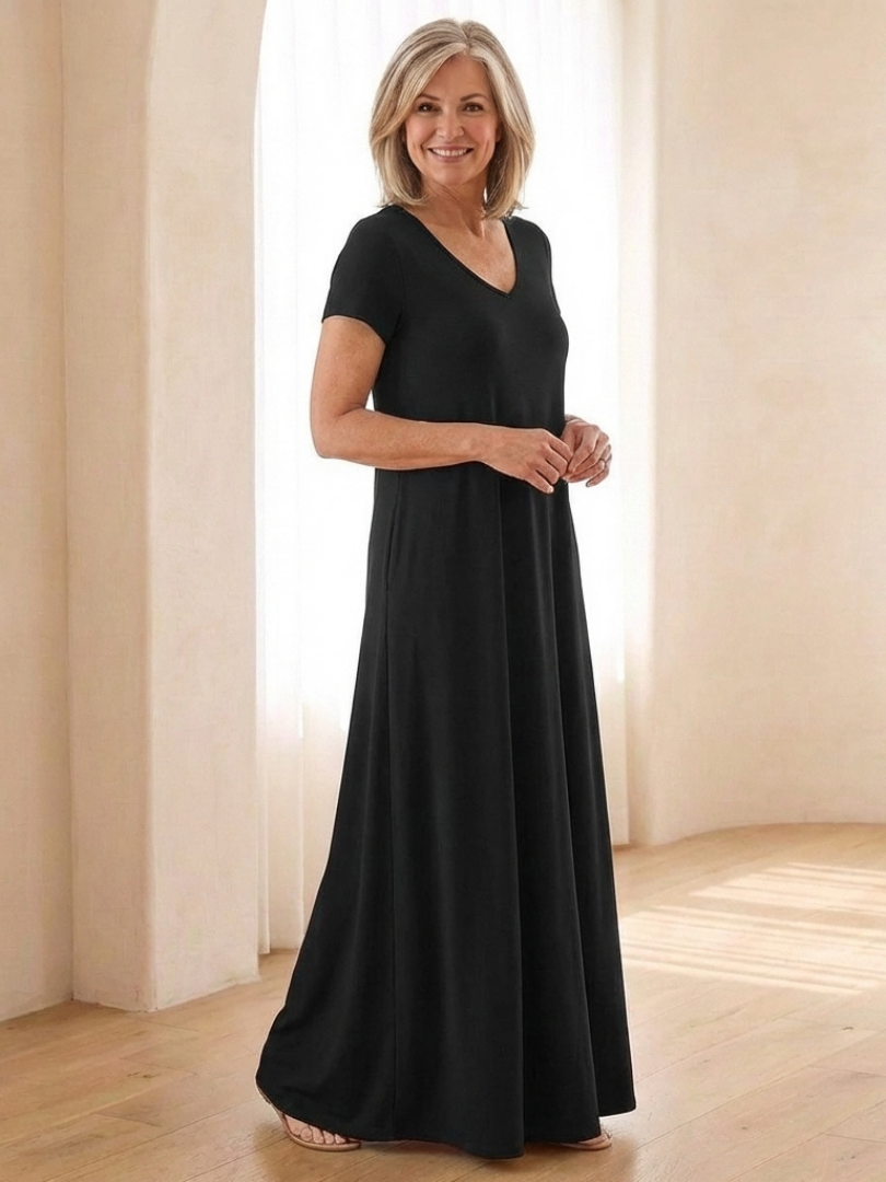 Samira | Maxi Dress with V-Neck and Pockets