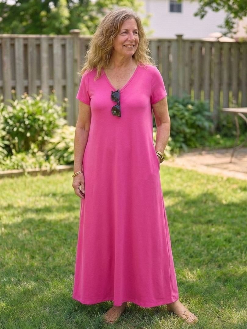 Samira | Maxi Dress with V-Neck and Pockets
