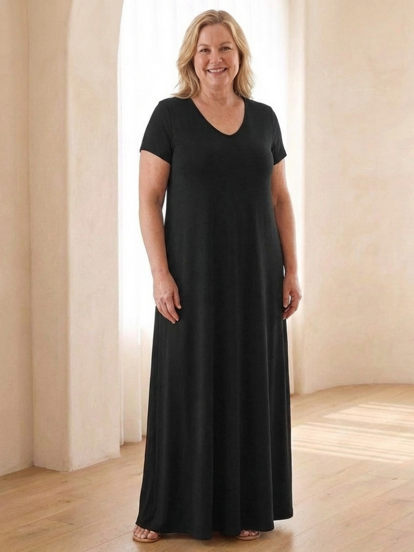 Samira | Maxi Dress with V-Neck and Pockets