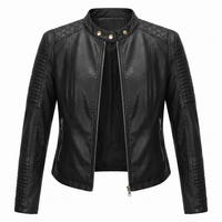 Daniela | Short Motorcycle Jacket with Front Zip
