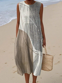 Naomi | Sleeveless Linen-Blend Maxi Dress