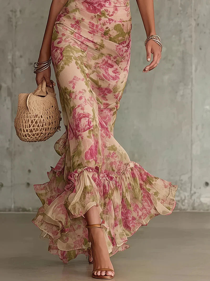 Isabella | Chiffon & Tulle Maxi Dress