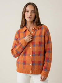 Anna - Premium Plaid Knit Cardigan