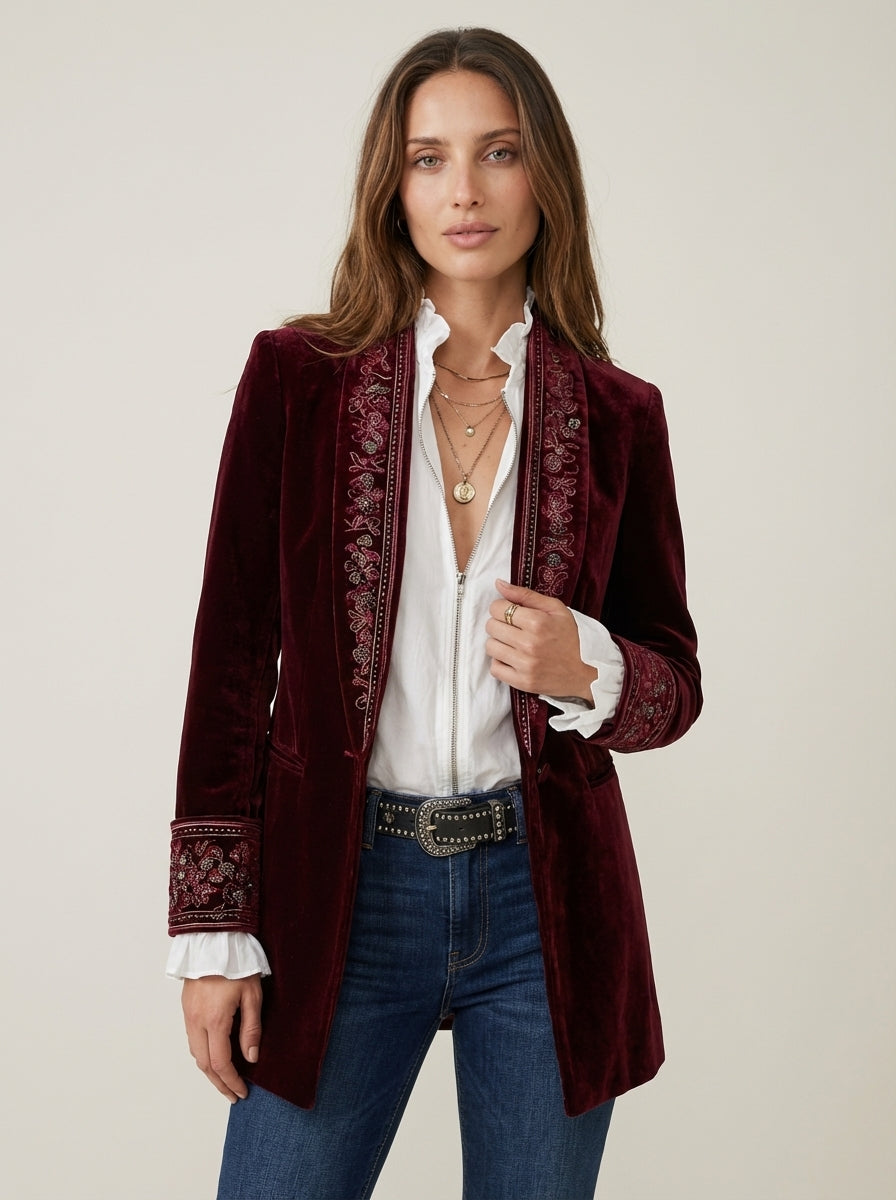 Nuria - Elegant Velvet Jacket