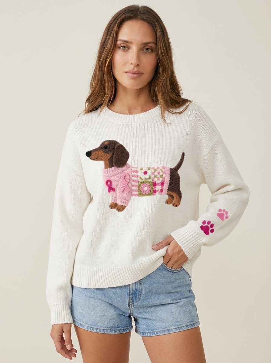 Olivia - Wool Felt Knit Sweater