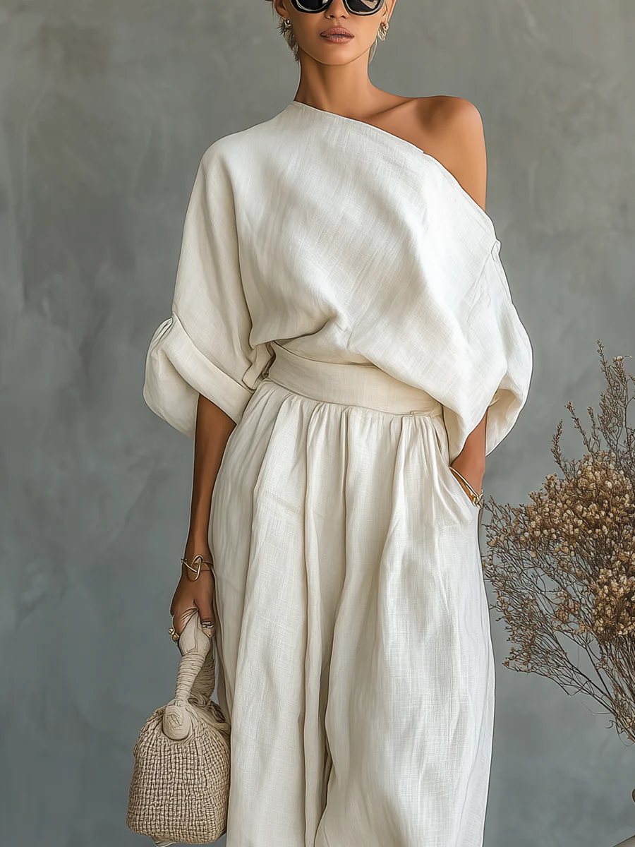 Ginevra | Fluid Draped One-Shoulder Suit