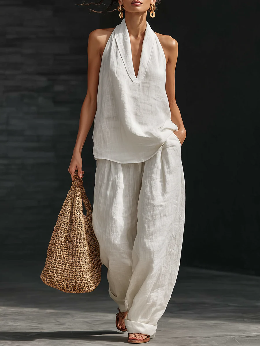 Zoe™ Sleeveless Set with Wide Pants