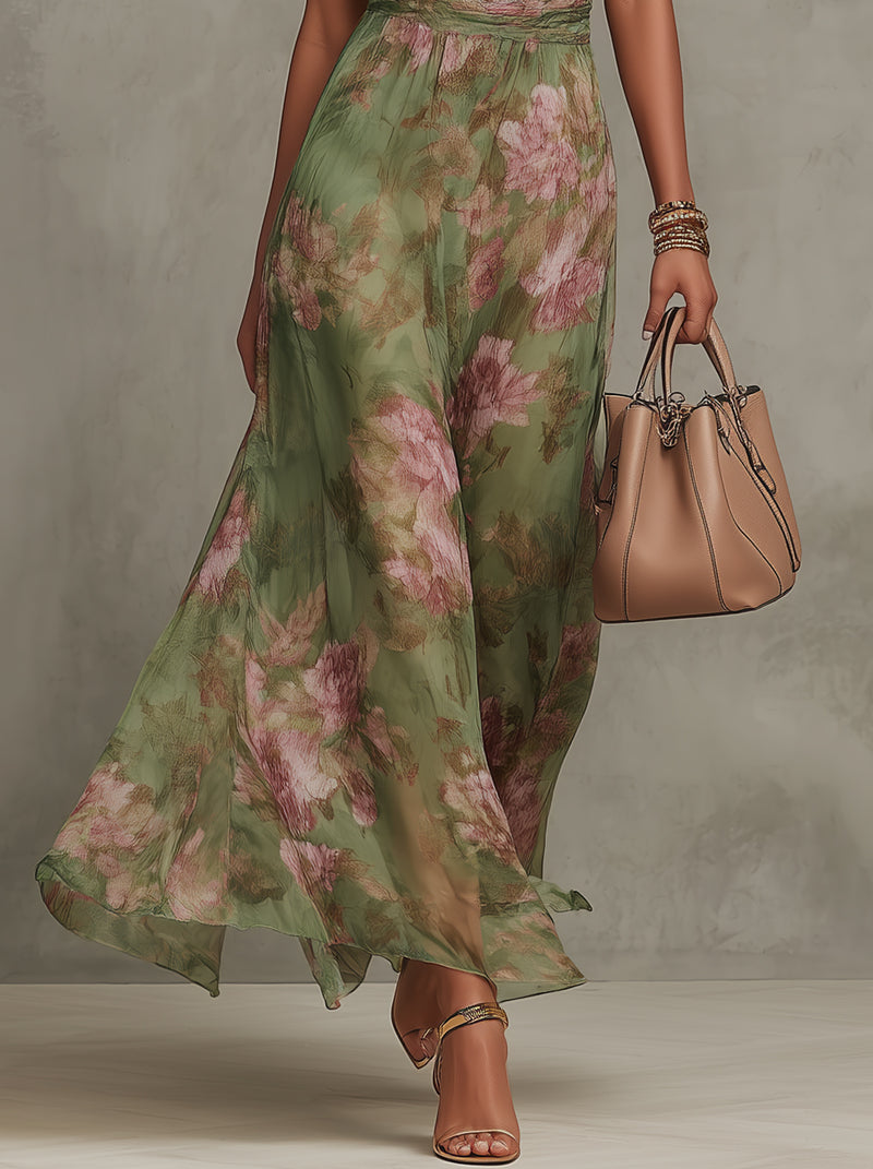 Imani | Chiffon Halter Maxi Dress