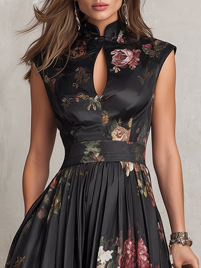 Harper | Satin Fit & Flare Midi Dress