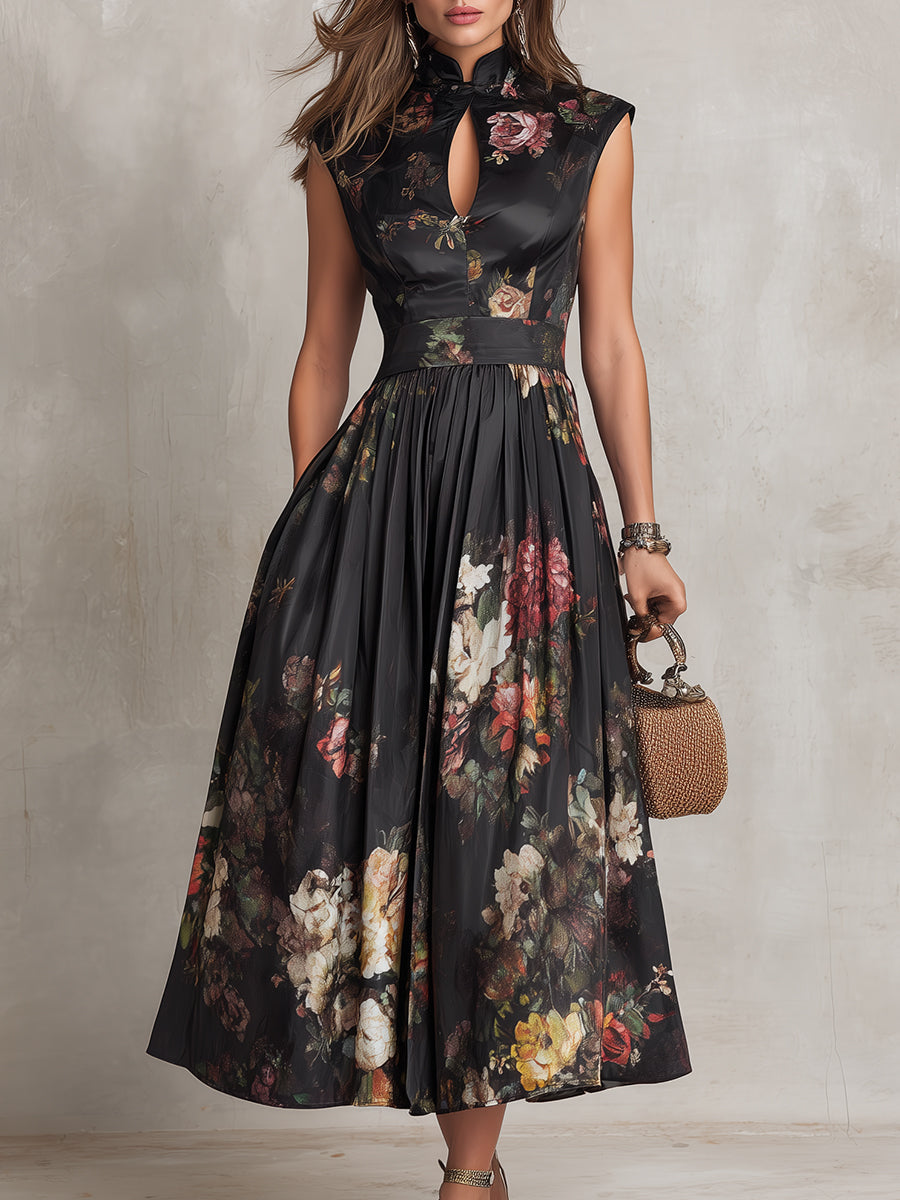 Harper | Satin Fit & Flare Midi Dress