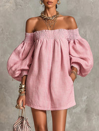Ava | Mini A-Line Dress Off-the-Shoulder