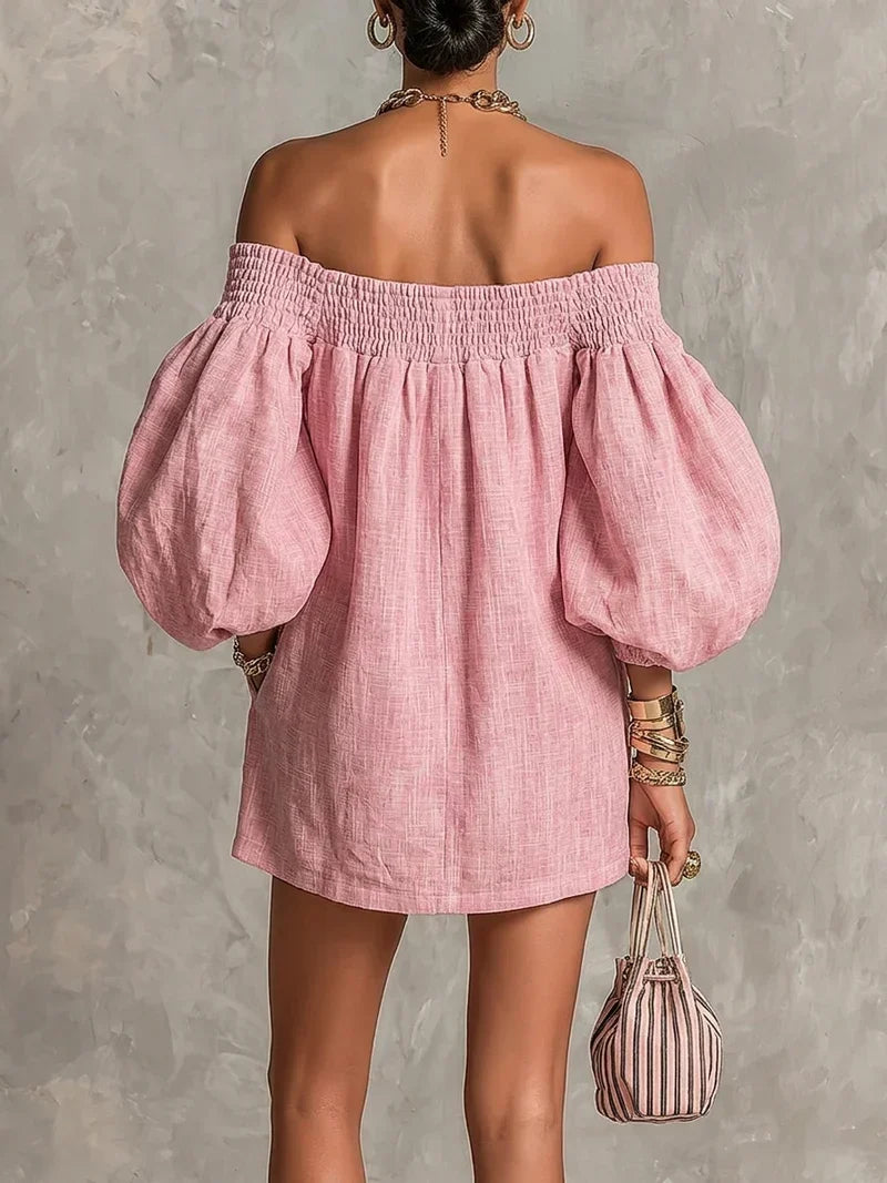 Ava | Mini A-Line Dress Off-the-Shoulder
