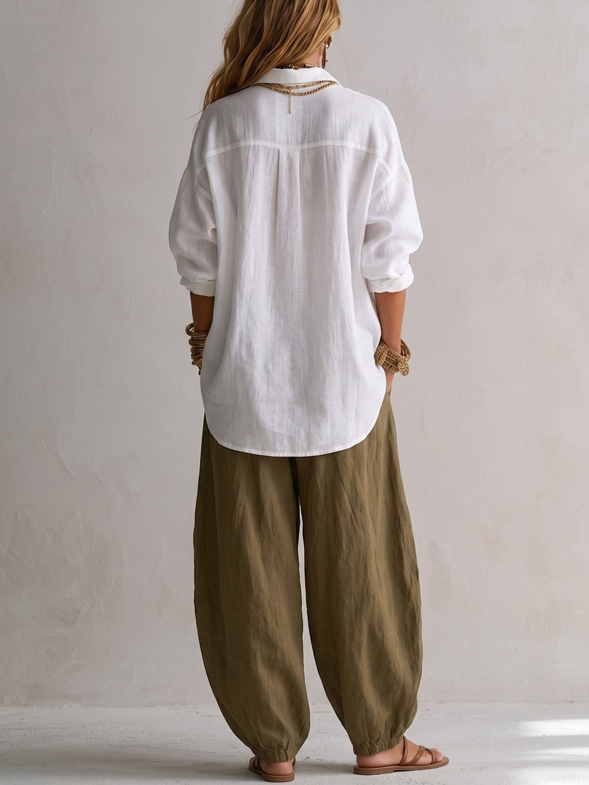 EVANGELINE | Shirt and Lantern Pants Set – Wells & Rose