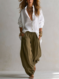 EVANGELINE | Shirt and Lantern Pants Set