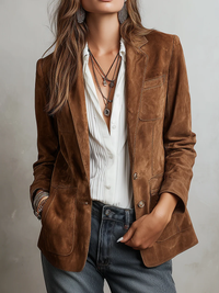 Brown Vintage Women's Blazer