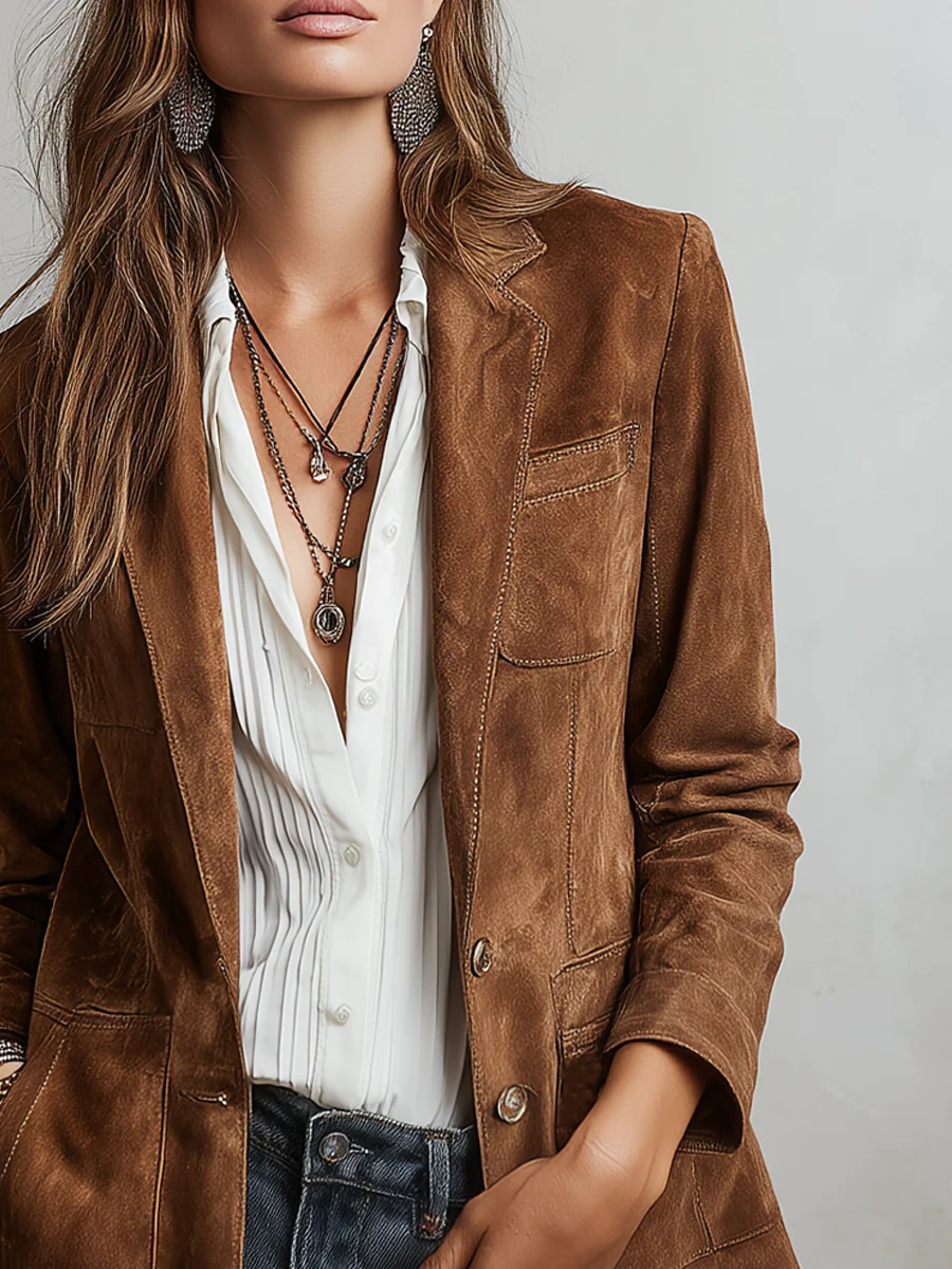 Brown Vintage Women's Blazer