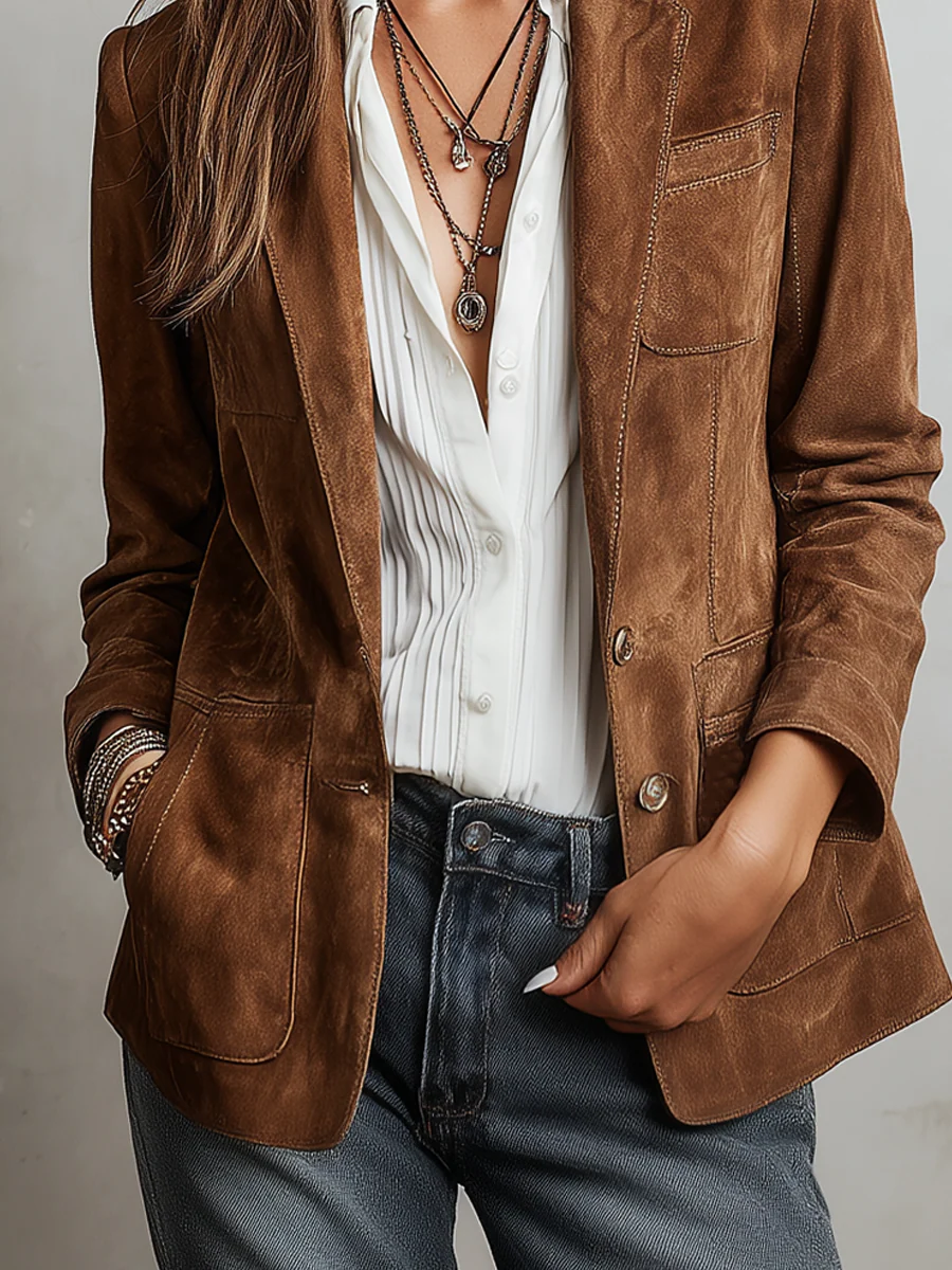 Brown Vintage Women's Blazer