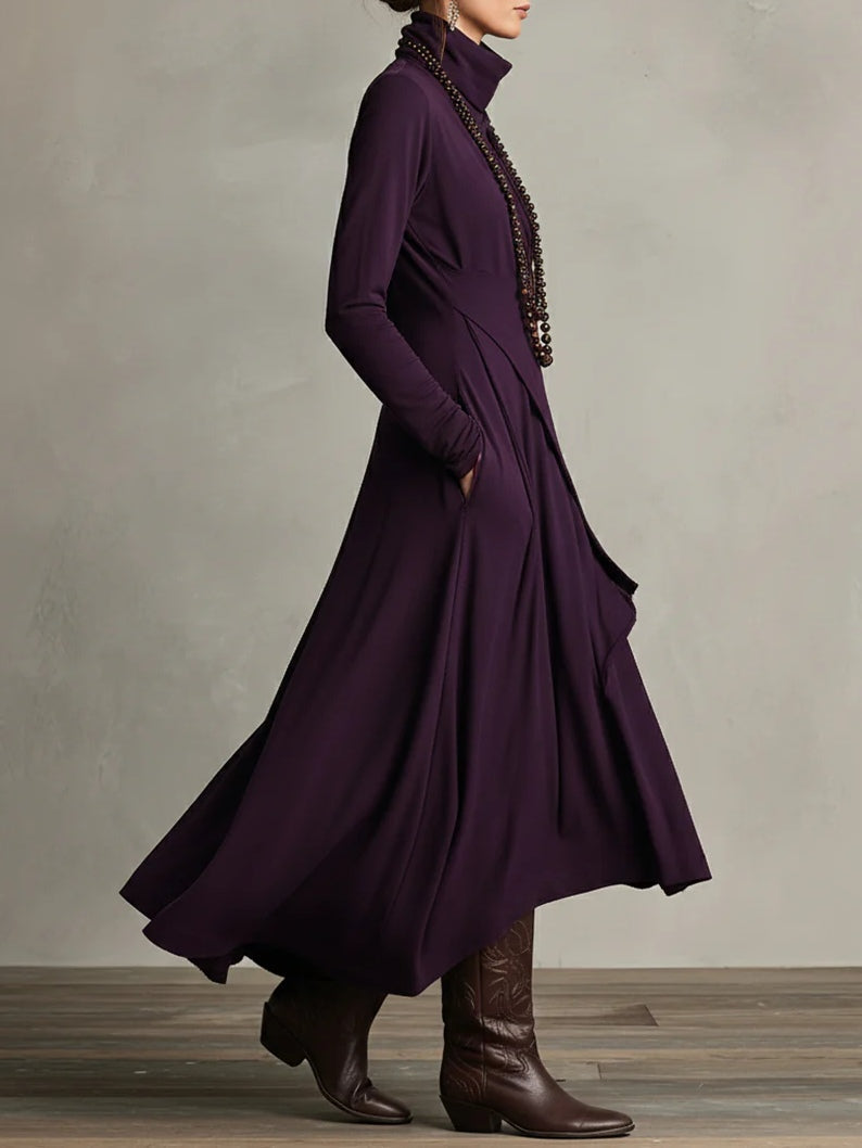 ARIELLE | Asymmetrical Drape Maxi Dress