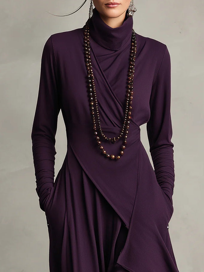 ARIELLE | Asymmetrical Drape Maxi Dress