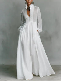 Timeless Maxi Dress with Elegant Neckline