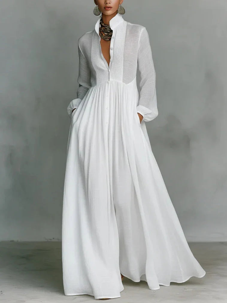 Timeless Maxi Dress with Elegant Neckline