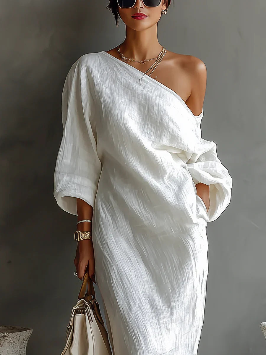 Alondra Elegant Asymmetrical Design Dress