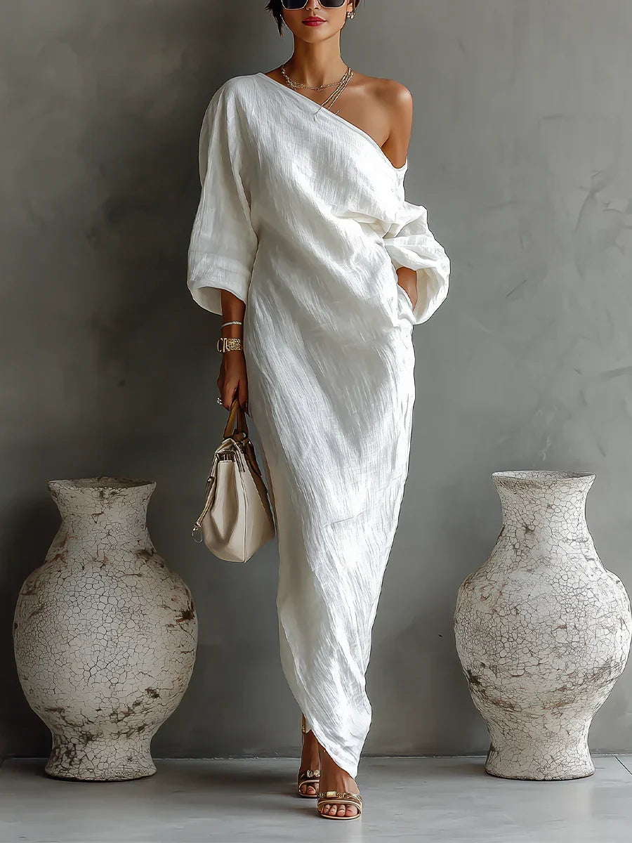 Alondra Elegant Asymmetrical Design Dress