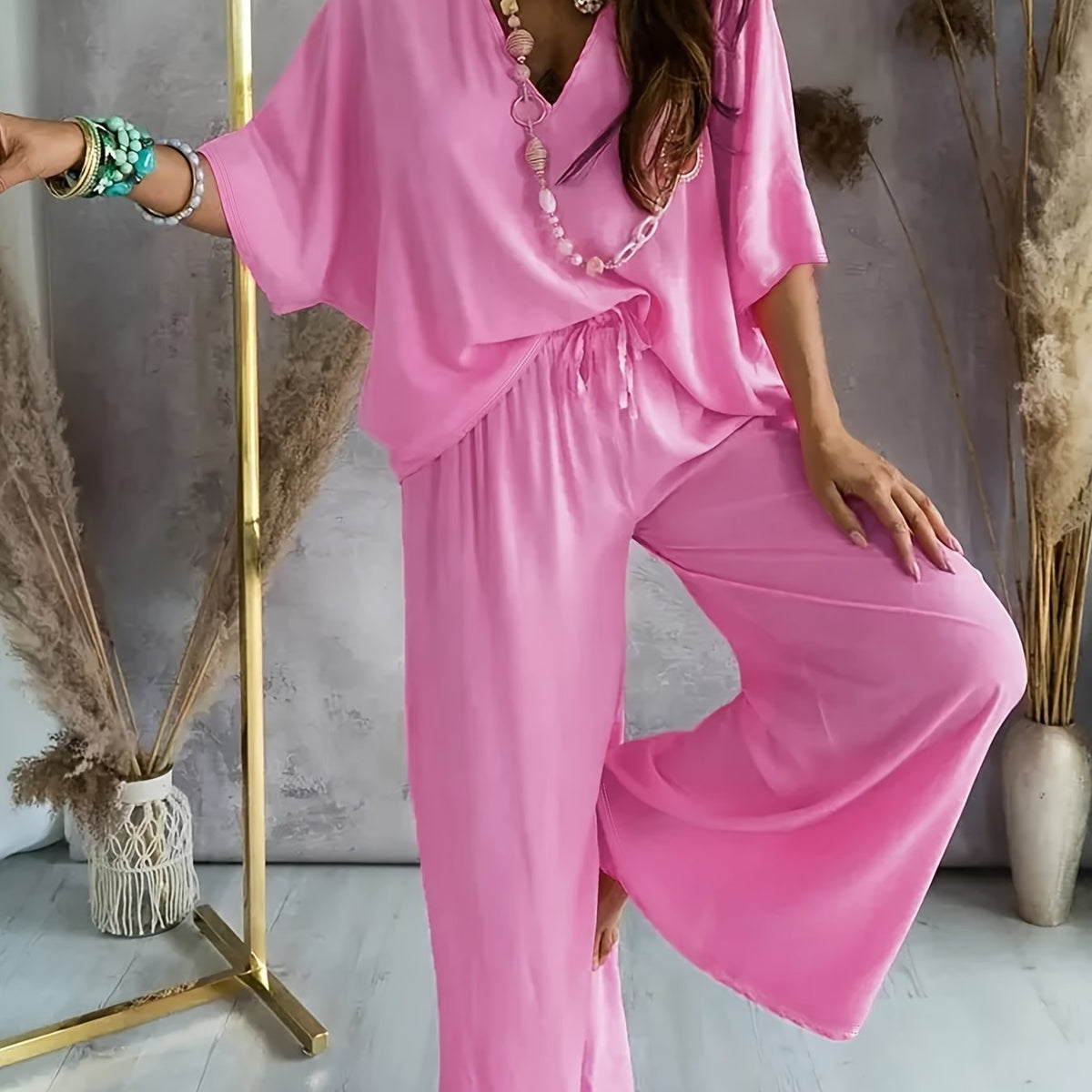 Nina | Two-Piece Lounge Set – Wells & Rose