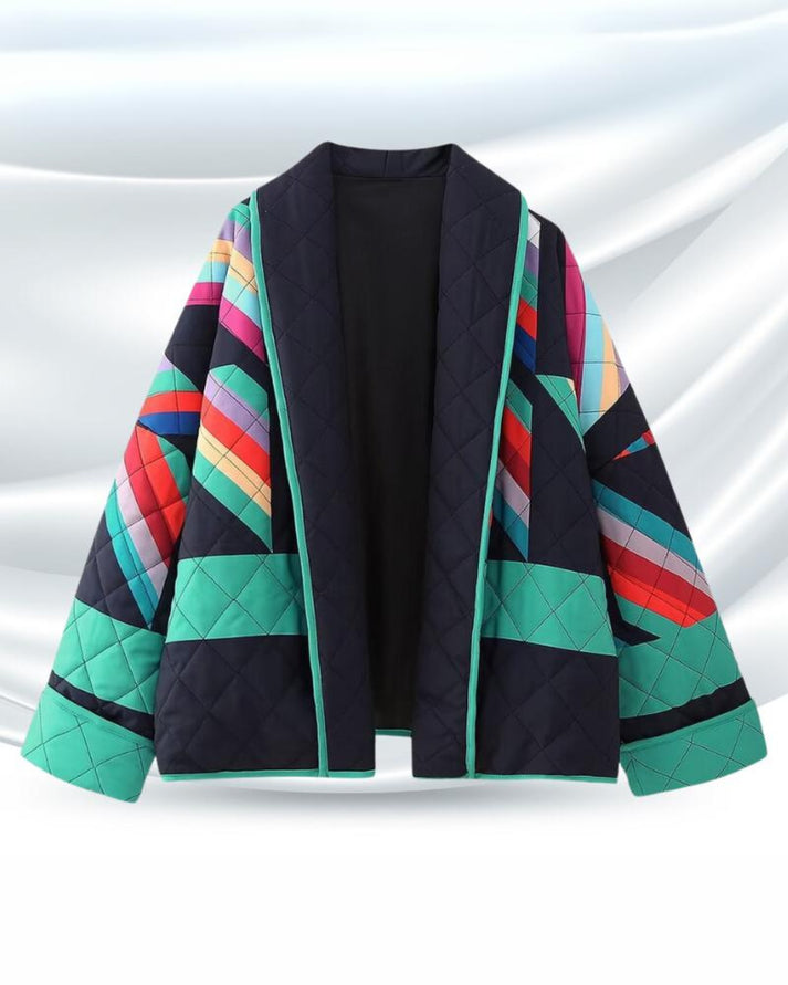 Aria | Patchwork Statement Coat – Wells & Rose