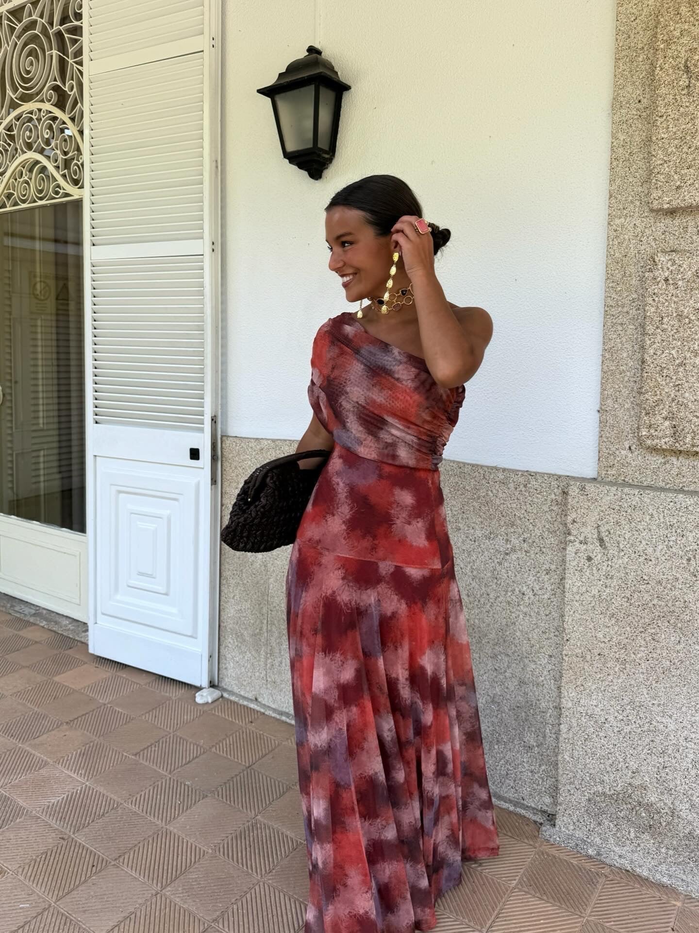 Valentina™ | Watercolor Off-Shoulder Long Dress