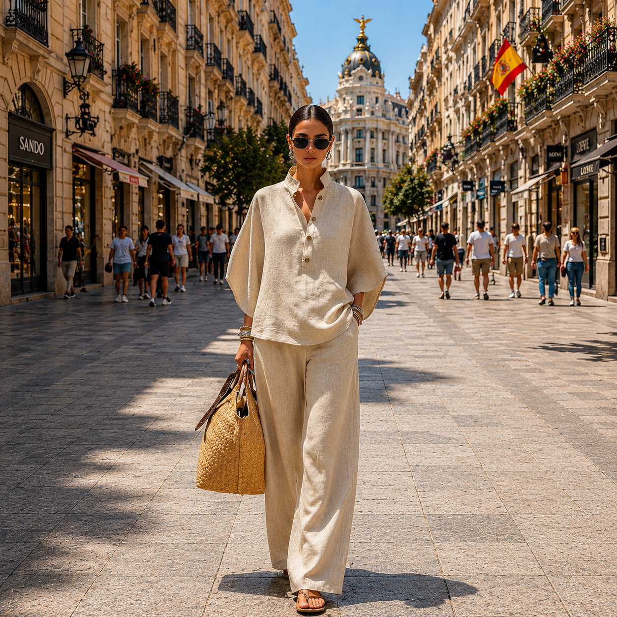 Mariel | Batwing Sleeve Set with Wide Pants