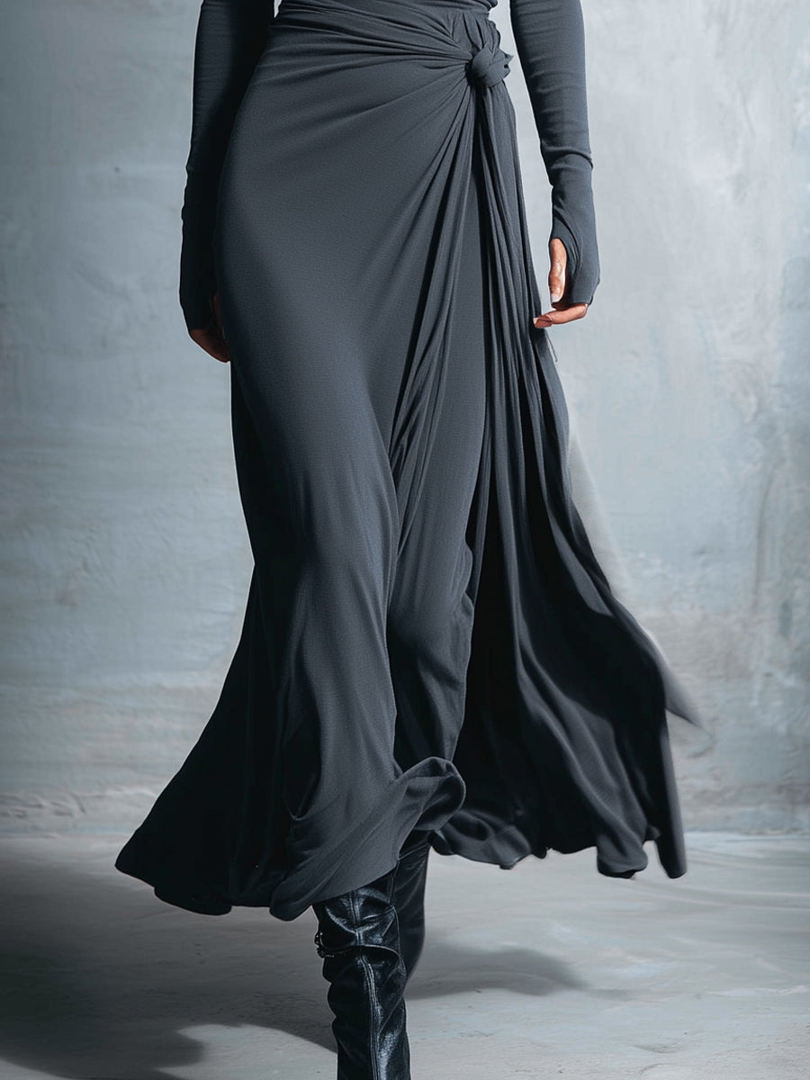Mildred | Side-Knot Maxi Dress – Wells & Rose