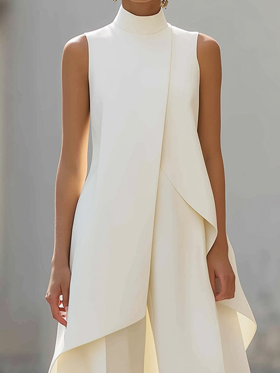 Harper | Jumpsuit with Asymmetrical Overlay
