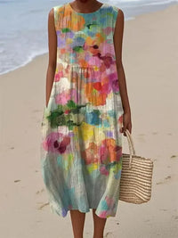 Monique | Maxi Dress with Watercolor Print