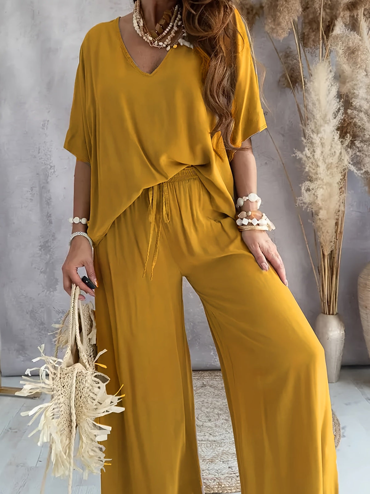 Nina | Two-Piece Lounge Set – Wells & Rose