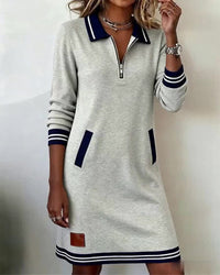 Dorellia | Long Sleeve Zip Dress