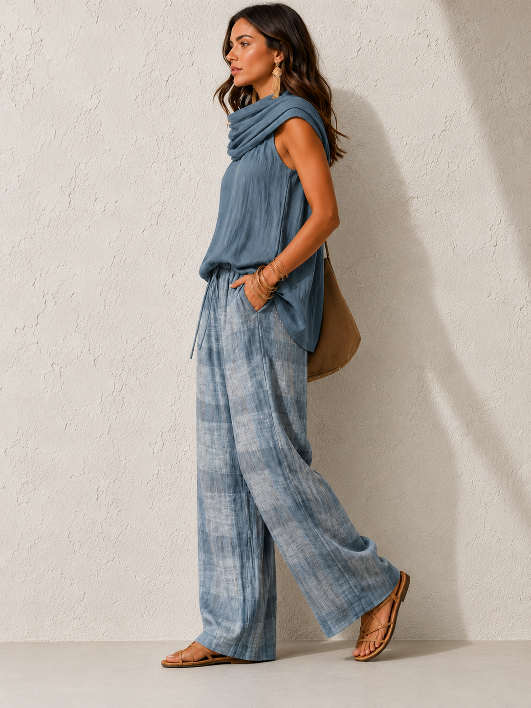 Comfortable and Elegant Natural Set Blue