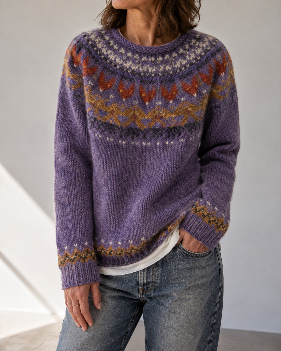Darlene | Fair Isle Knit Sweater – Wells & Rose