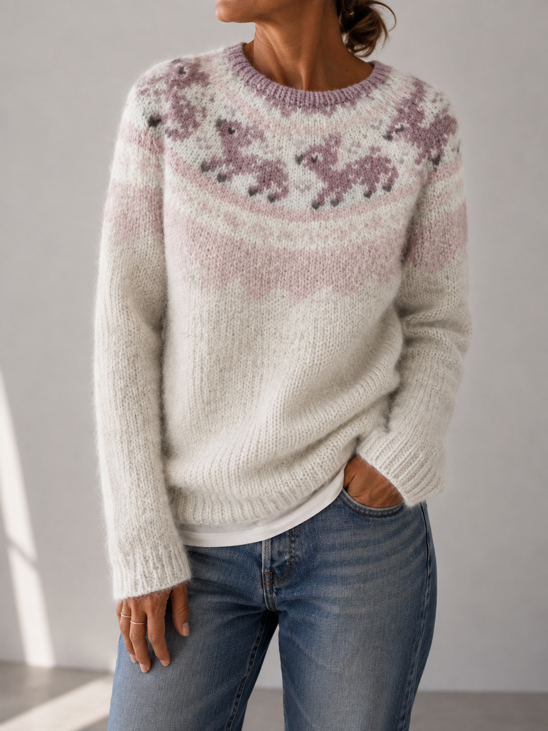 Darlene | Fair Isle Knit Sweater – Wells & Rose